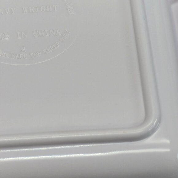 Hula Girl Divided Serving Tray Colorful Striped Border Heavy Melamine DH1367 - Picture 8 of 9